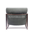 Moderne Milo Baughman Fabric Lounge Chair met Ottoman